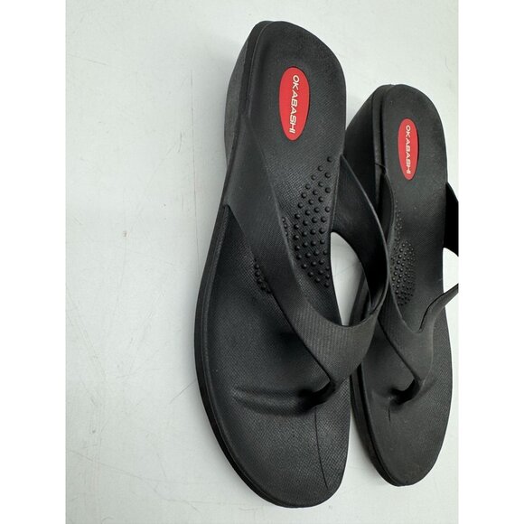 Okabashi Women Flip Flops Thong Sandals Slippers Size M/L Black Summer Casual - Picture 6 of 10